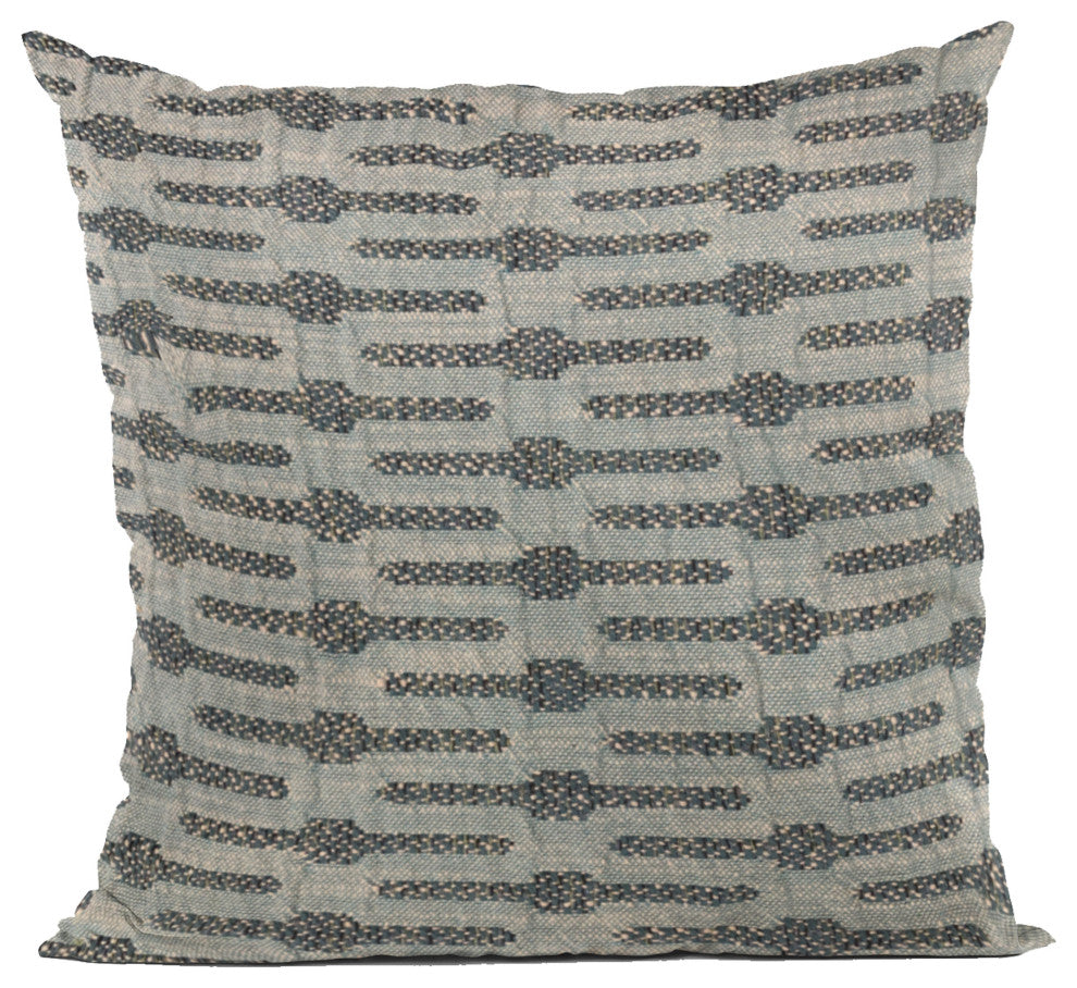 Plutus Blue Needles Stripe Luxury Throw Pillow, 18"x18"