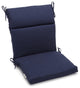 20"X42" Spun Polyester Solid Outdoor Squared Seat/ Back Chair Cushion, Azul