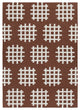 Lima Contemporary Area Rug, Brown and Ivory, 5''x7''