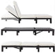 Costway Patio Adjustable Wicker Lounge Poolside Couch Furniture with Cushion