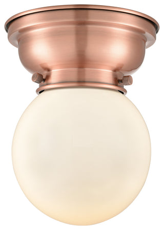 Innovations 623-1F-AC-G201-6 1-Light Flush Mount, Antique Copper