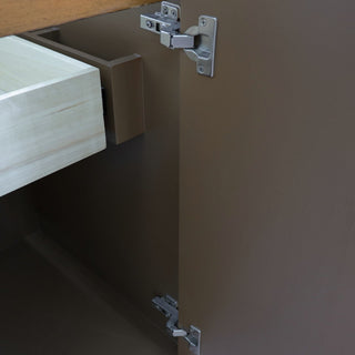 31" Single Sink Vanity, Walnut Finish, White Carrara Marble With Oval Sink