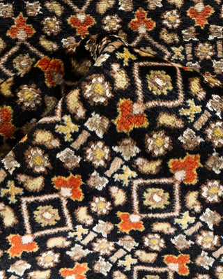 Mogul, One-of-a-Kind Hand-Knotted Area Rug Black, 2' 7" x 12' 2"