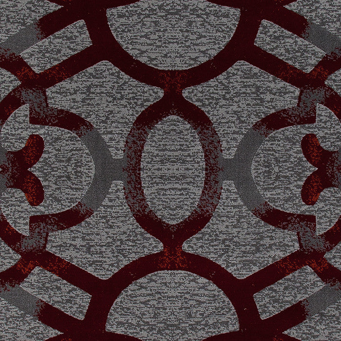 Bastille Trellis Area Rug, Red, 3'11"x5'11"