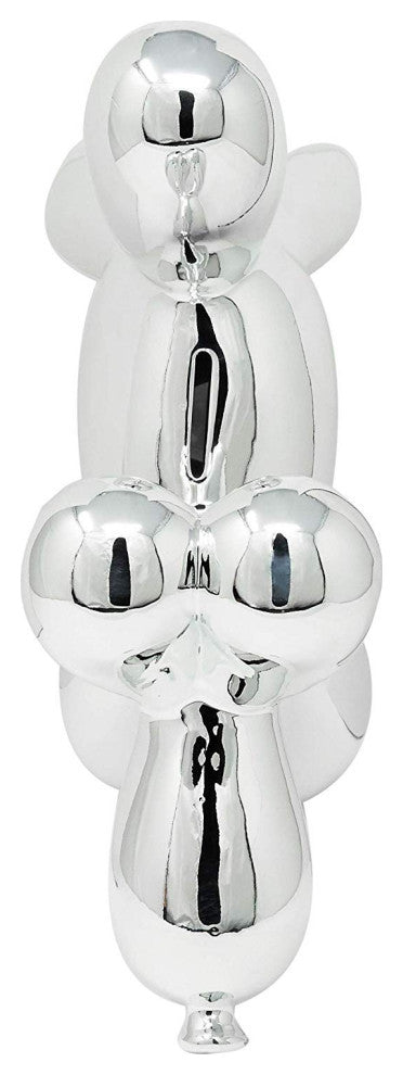 Interior Illusions Plus Ceramic Dog Piggy Bank - 12" tall, Silver