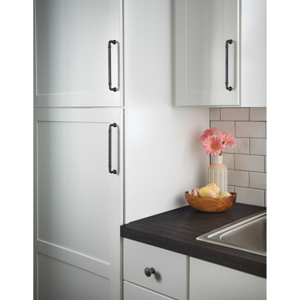 Top Knobs TK326 Reeded 12 Inch Center to Center Handle Cabinet - Polished