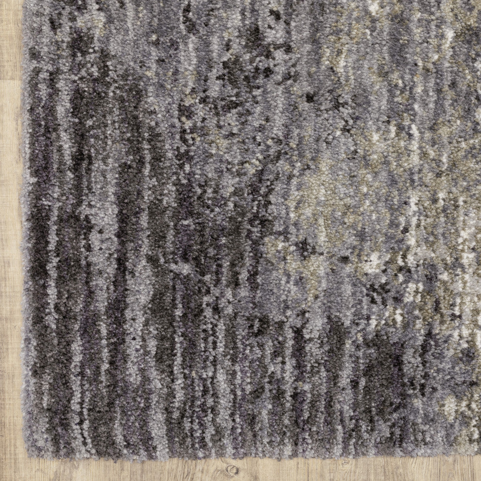 Ashton Abstract Shag Area Rug, 9.10X12.10