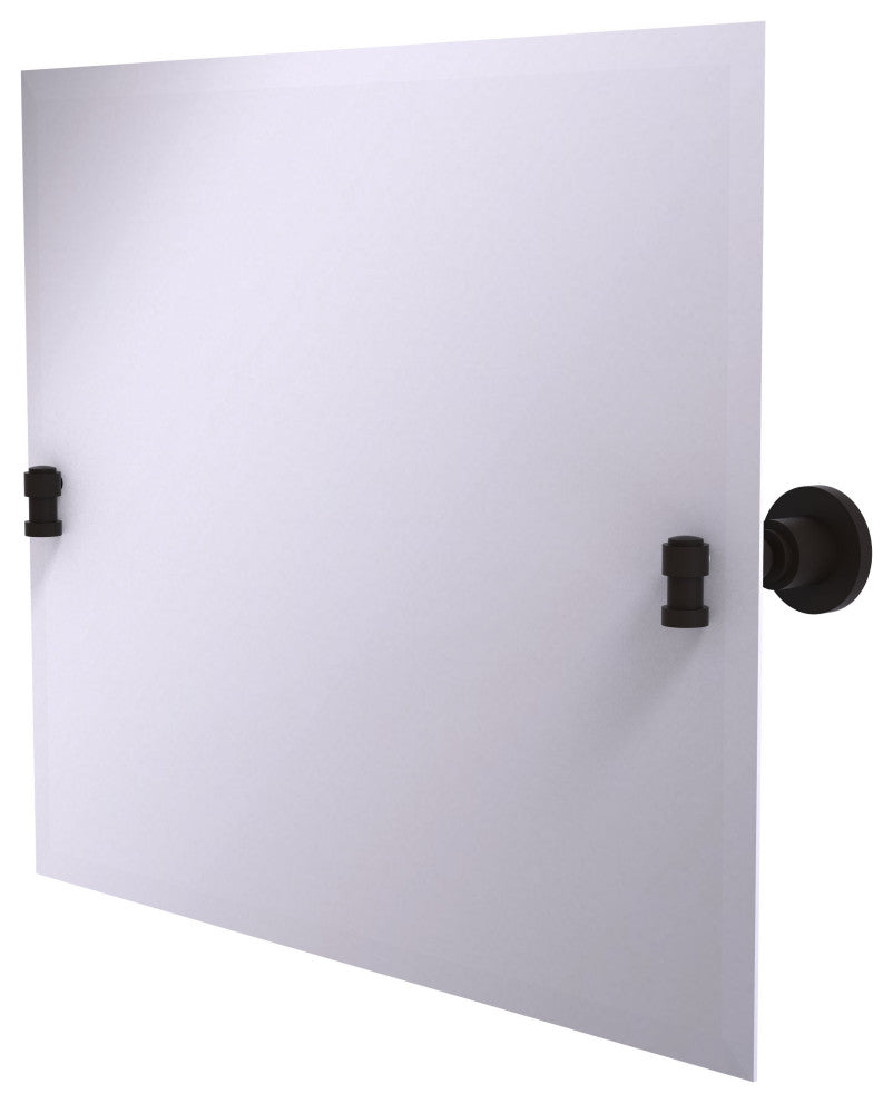 Washington Square Frameless Landscape Beveled Tilt Mirror, Oil Rubbed Bronze