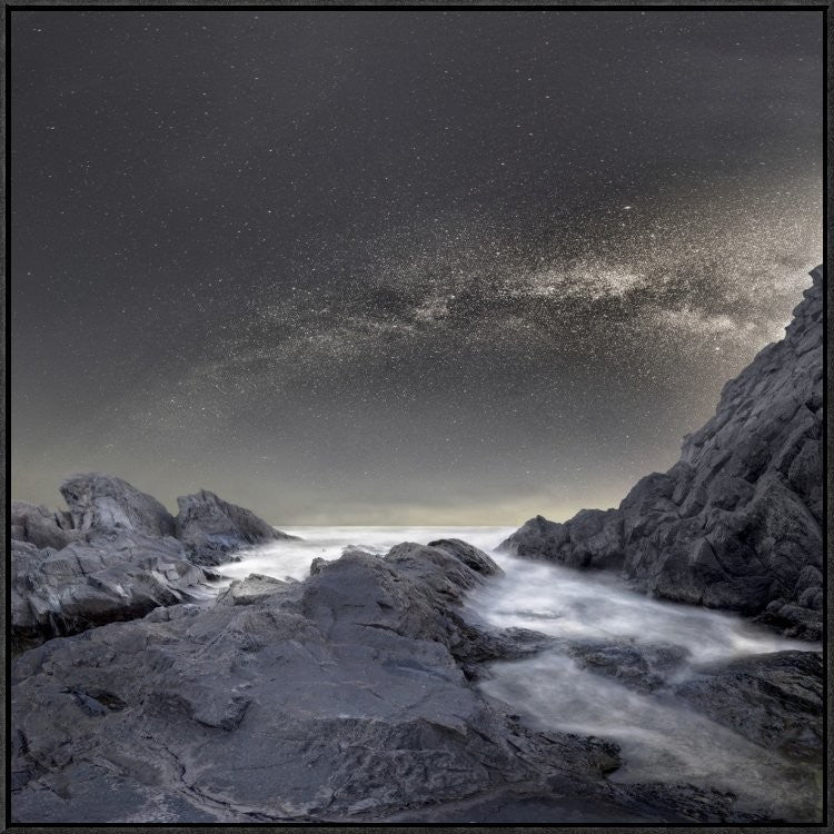 "Where Is The Moon" Framed Canvas Giclee by Stoyan Hristov, 31x31"