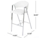 GDF Studio Emily Modern Leather 28.25" Barstool, Set of 2, Ivory