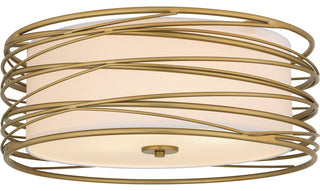 Quoizel SPL1720 Spiral 3 Light 20"W Semi-Flush Drum Ceiling - Light Gold