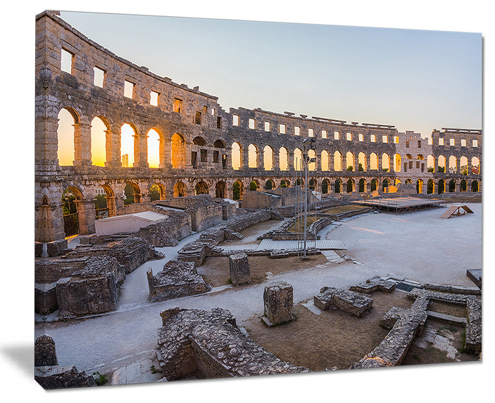 "Inside Ancient Roman Amphitheater" Landscape Wall Wall Art, 20"x12"