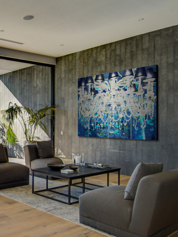 "Royal Blue" Painting Print on Brushed Aluminum, 24"x16"