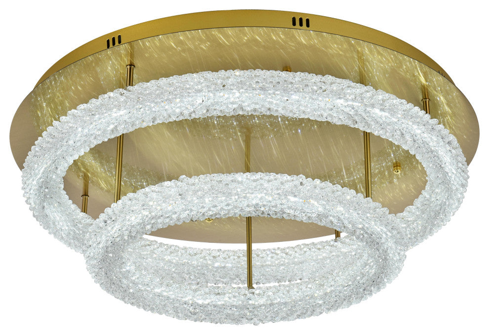 Home Living 29.5" LED Flush Mount, Satin Gold
