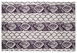 Honeycomb Stripes Rug, Purple, 3'x5'