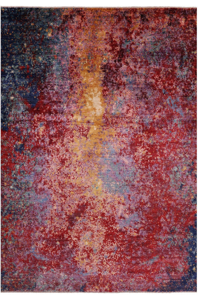 9' 9" X 13' 7" Modern Hand Knotted Wool Rug Q9752