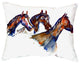 Three Horses No Cord Pillow - Set of Two 16x20