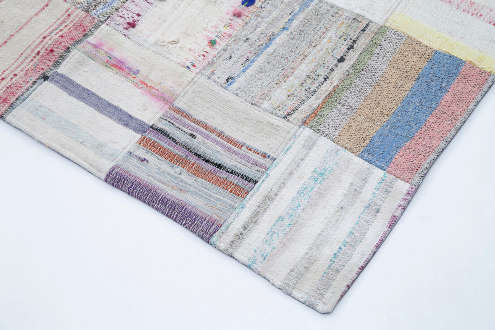 Rug N Carpet - Handmade Turkish 8' 2'' x 12' 0'' Vintage Patchwork Kilim Rug