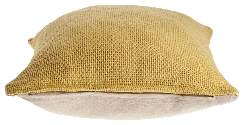 Textured Solid Throw Pillow, Gold