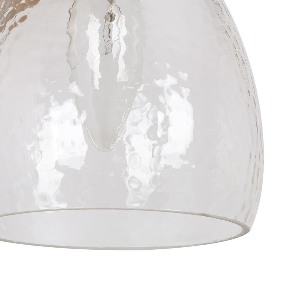 LNC 5" W 1-Light Polished Gold with Seeded Glass Modern Wall Sconce