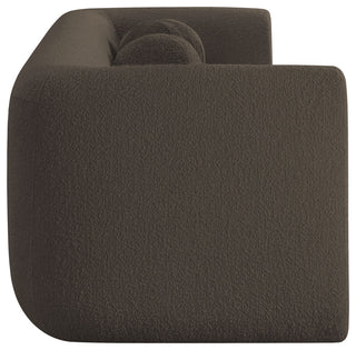 Abbington Boucle Fabric Upholstered Sofa, Brown