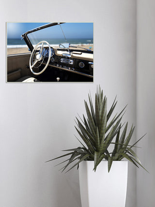 Long Beach Vintage Car, 16"x20", Stretched Canvas Wall Art