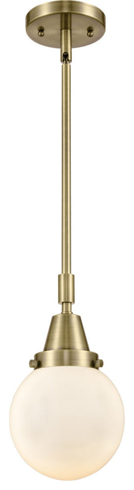 Innovations Lighting 447-1S-AB-G201-6-LED Beacon 1 Light 6" Mini Pendant