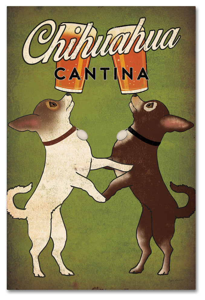 Ryan Fowler 'Double Chihuahua' Canvas Art, 30" x 47"