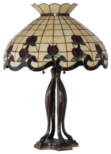 Meyda Lighting 228801 32" High Roseborder Table Lamp