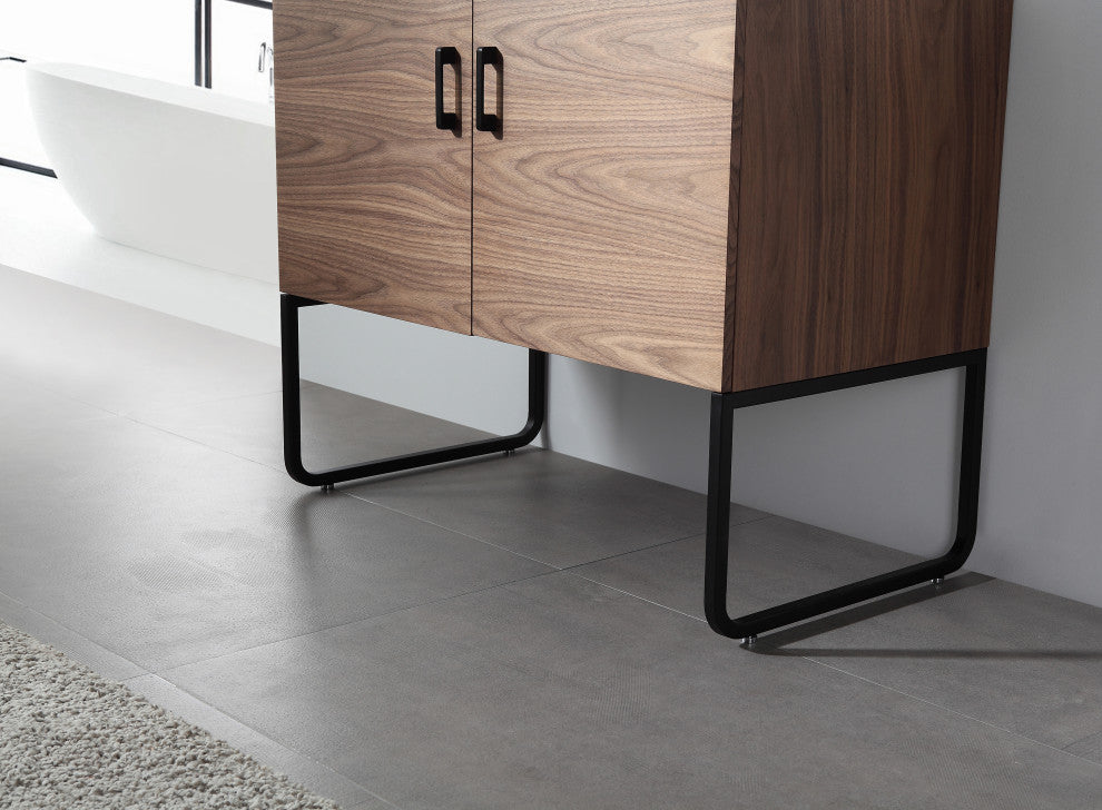 Cartisan Design Veemon Dual Mount Vanity, Walnut, 36"