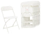 Celebration Poly Folding Chair, White With White Frame