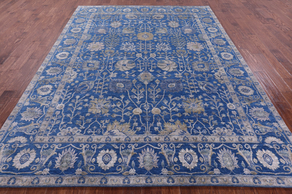 Persian Wool & Silk Hand-Knotted Rug 8' 0" X 10' 6" - Q15974