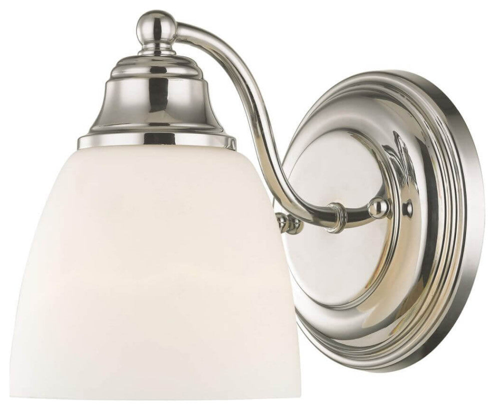 Livex Somerville 1 Light 7" Tall Wall Sconce, Polished Chrome