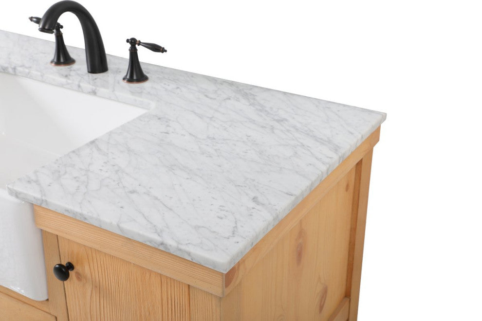 Home Living 22" Farmhouse Natural Wood-Light Bathroom Vanity