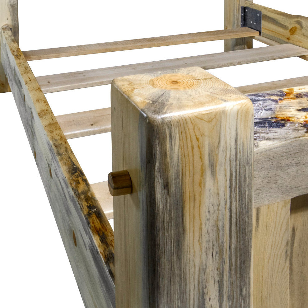 Big Sky Collection Live Edge Panel Bed, Full, Natural