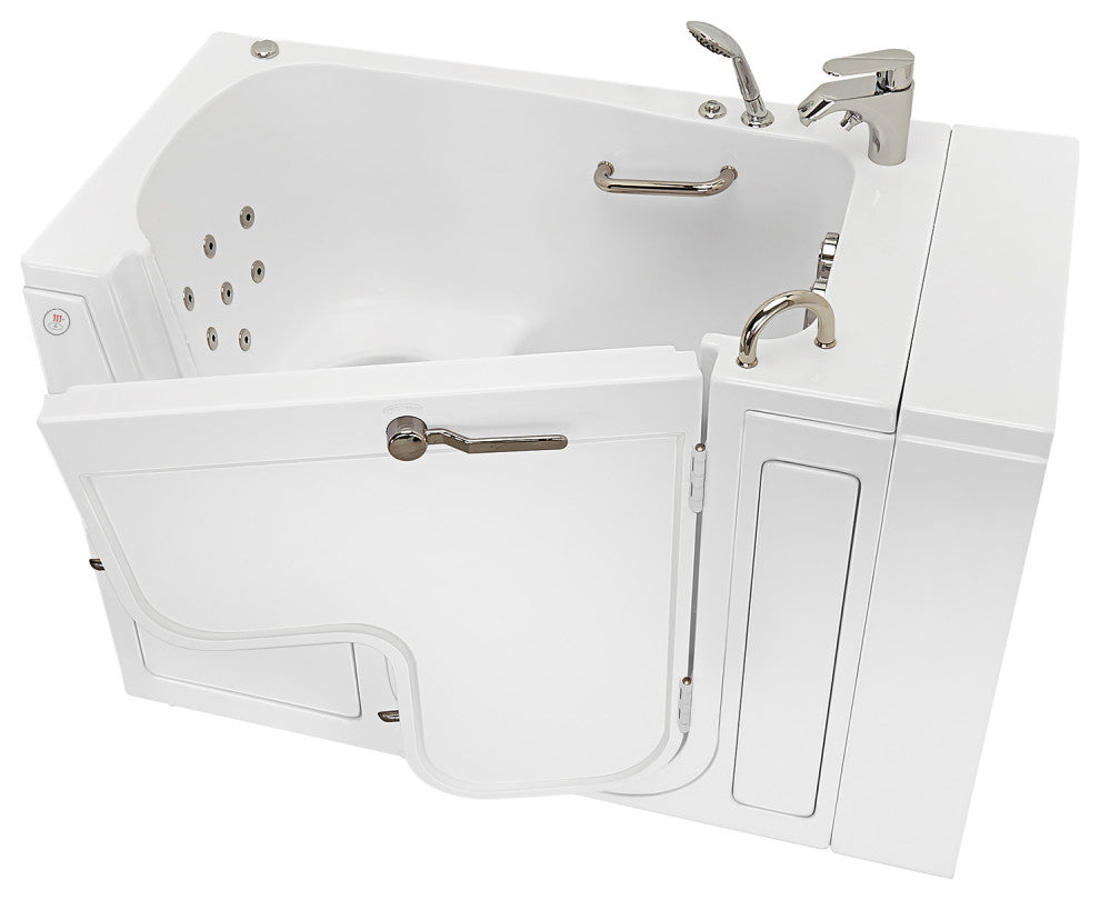 Ella Wheelchair Transfer 32"x52" Walk-In Bathtub,Outswing Door,Faucet,Dual Drain