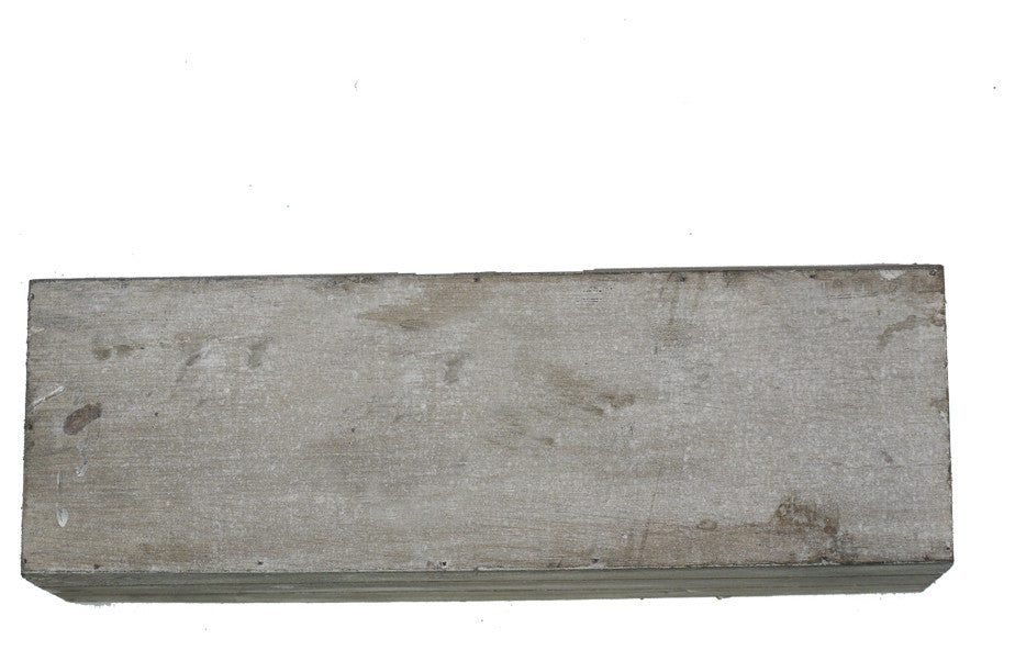 14" Gray Wash Triple Rectangle Wood Planter