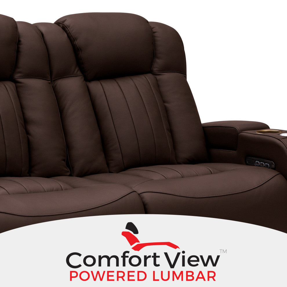 Seatcraft Cavalry Home Theater Seating, Brown, Loveseat