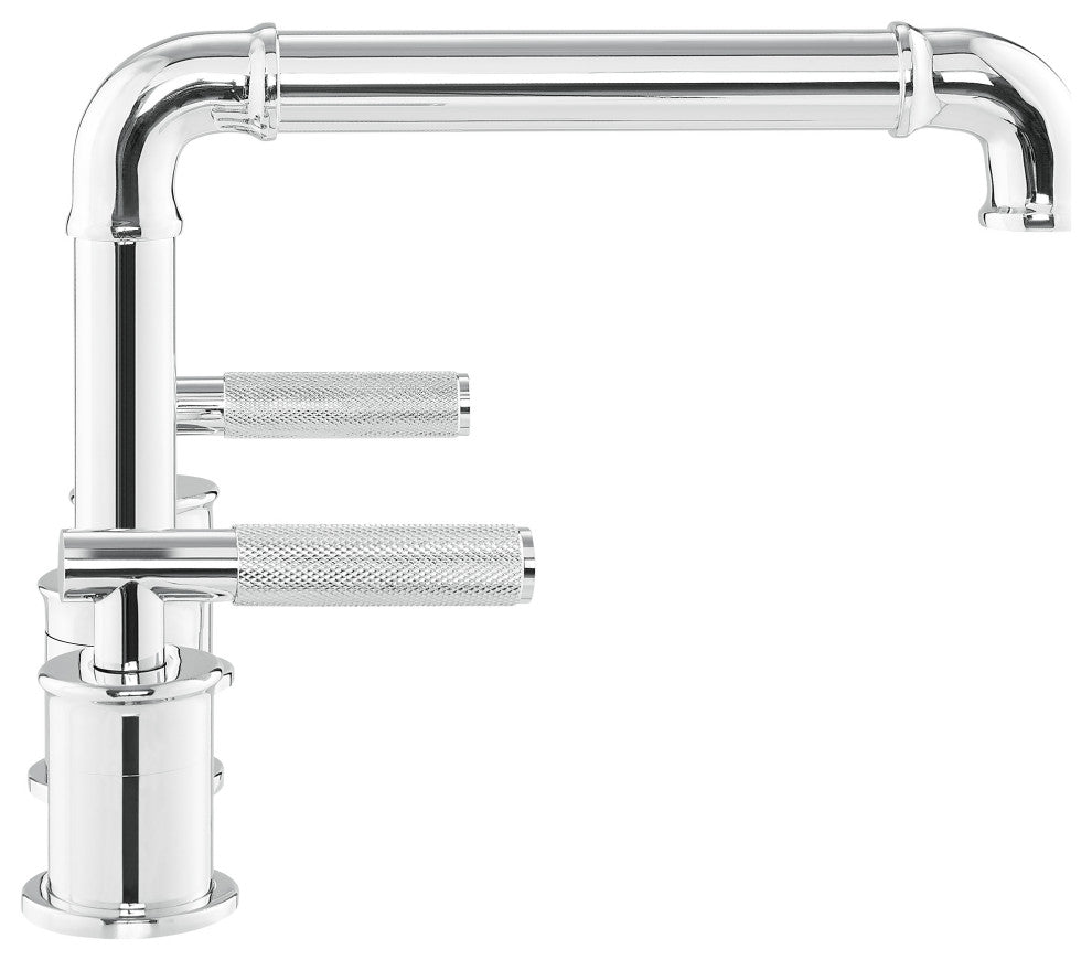 Avallon 8" Widespread, Sleek Handle, Bathroom Faucet, Chrome