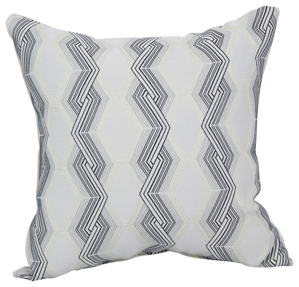 17" Jacquard Throw Pillows With Inserts, Set of 4, Zae Granit