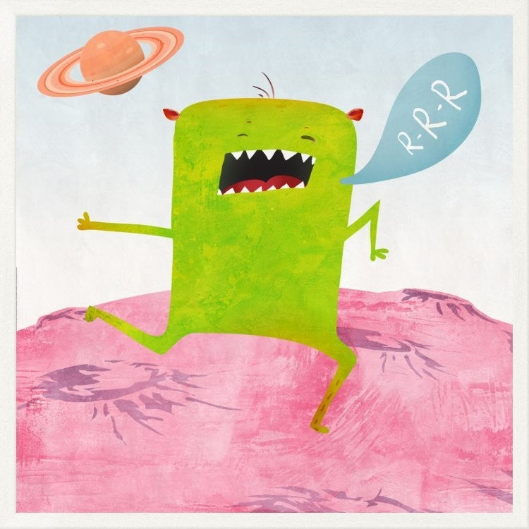 "Alien Friend Number 1" Framed Canvas Giclee by Skip Teller, 43x43"