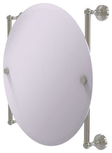 Waverly Place Round Frameless Rail Mounted Mirror, Satin Nickel