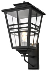 Home Living 12" Outdoor Wall Sconce, Black