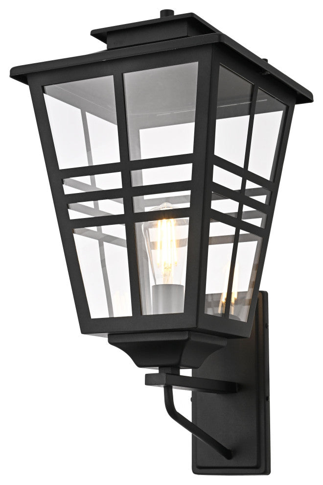 Home Living 12" Outdoor Wall Sconce, Black