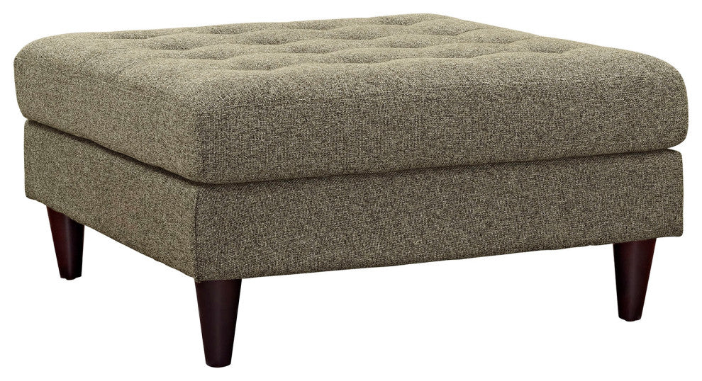 Modern Oatmeal Empress Upholstered Large Ottoman
