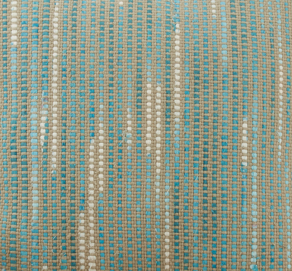 Throw Pillow With Striped Woven Design, 20"x20", Cover Only