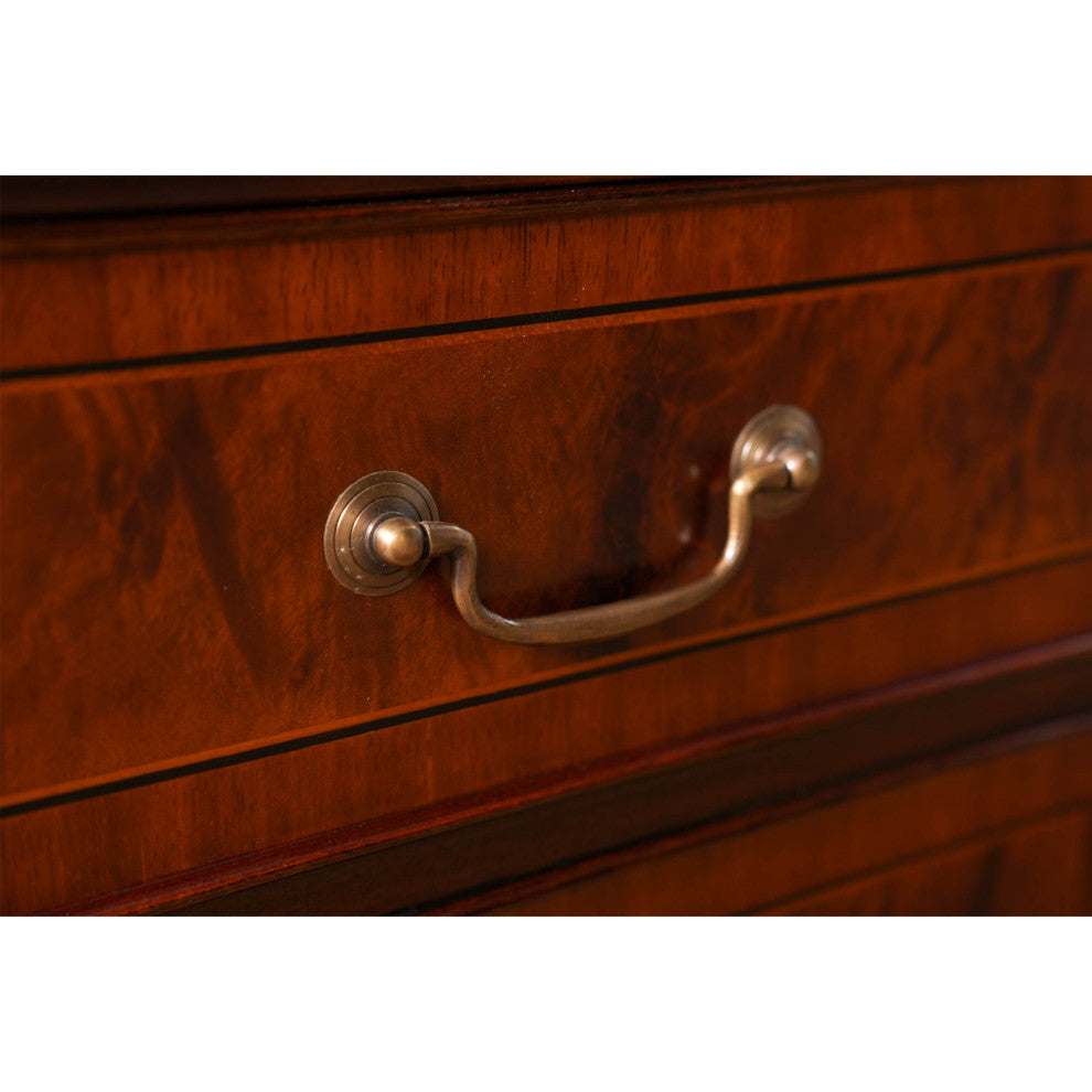 Banded Mahogany Partners Desk