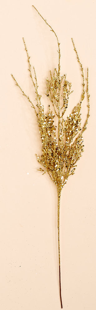 26" Gold Glitter Juniper Spray