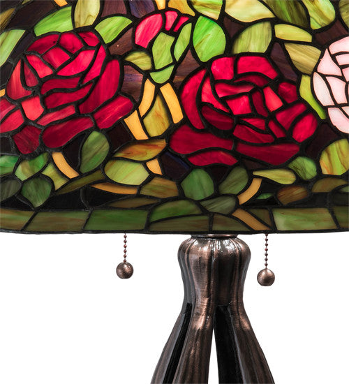 Meyda Lighting 229111 30" High Tiffany Rosebush Table Lamp