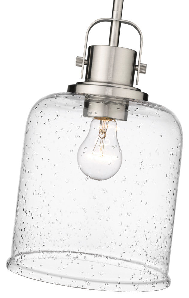 Zlite 340P8-BN 1-Light Pendant, Clear Seeded